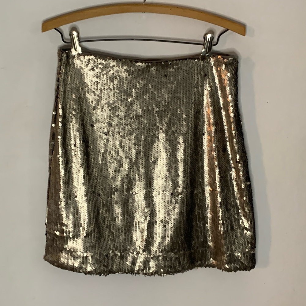 By Together bronze sequined mini skirt Size Medium